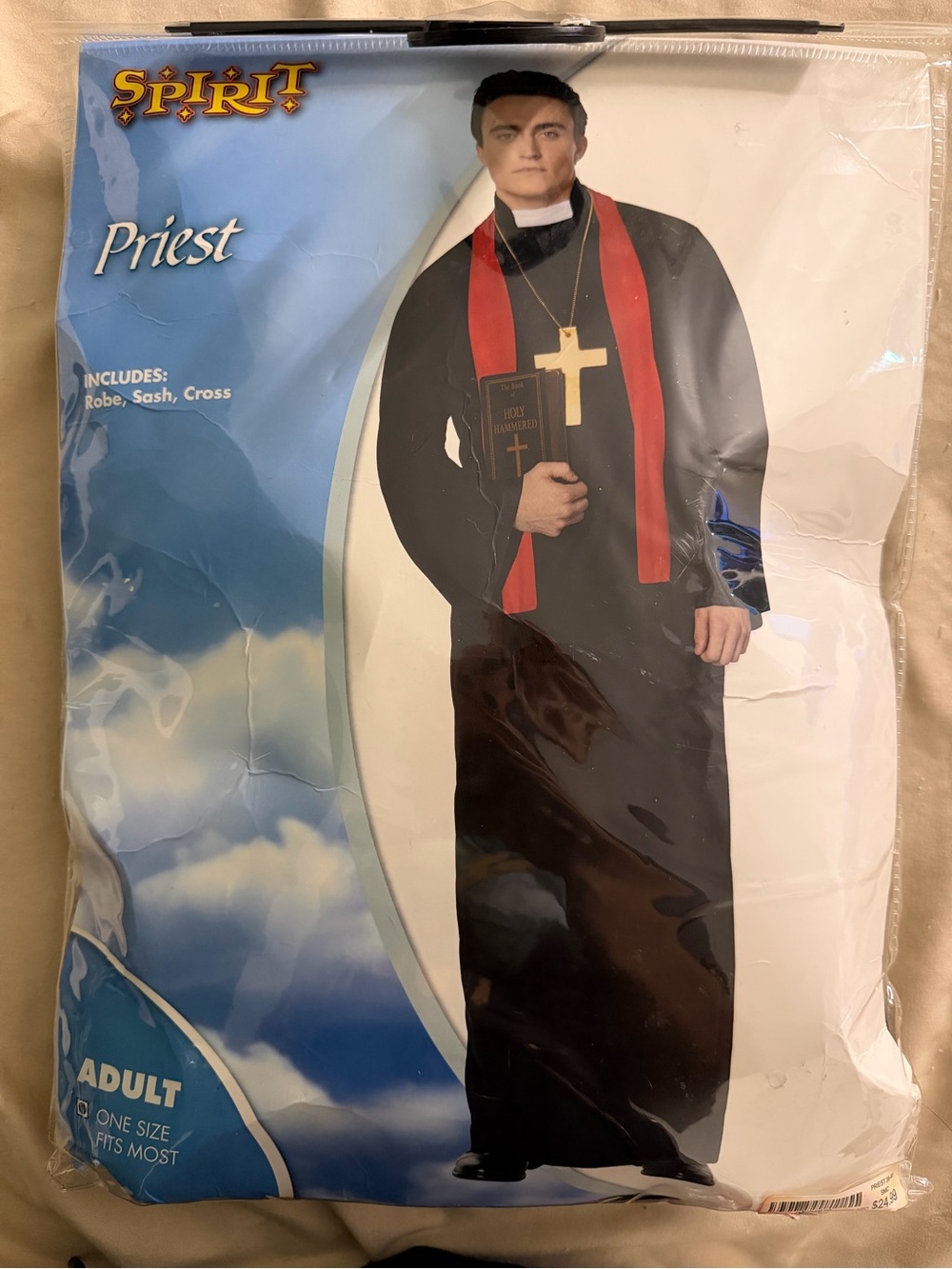 Men's long priest robe costume